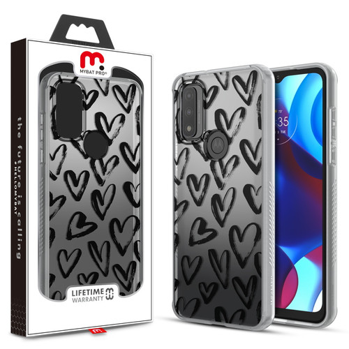 MyBat Pro Mood Series Case for Motorola G Pure - Black Hearts